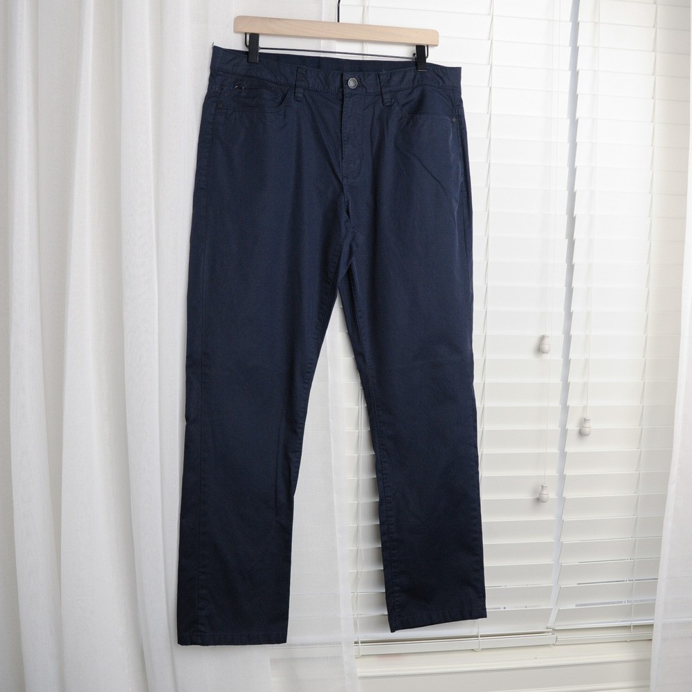 Weatherproof‎ Chino Pants Mens 34x30 Navy Blue Zipper Pocket